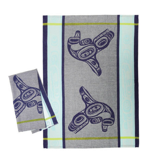 PRINTED TEA TOWEL - WHALE