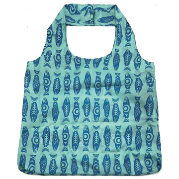FOLDABLE SHOPPING BAGS - SALMON IN THE WILD