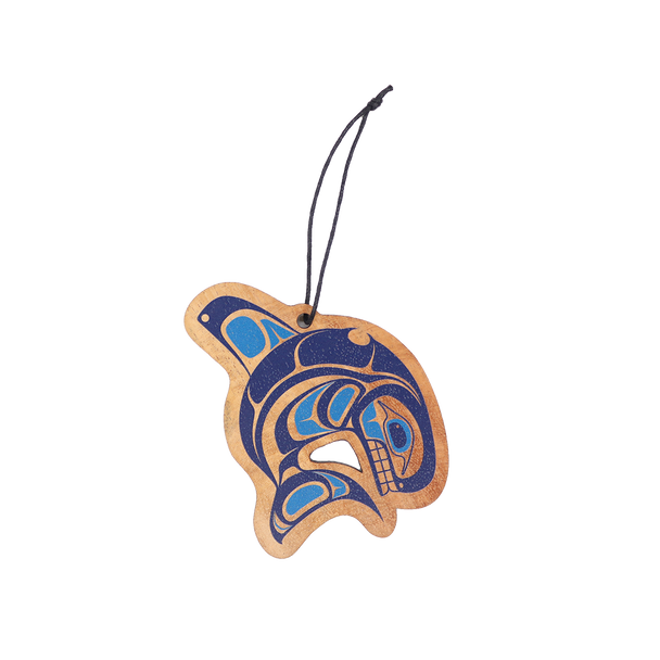 WOOD ORNAMENT - WHALE