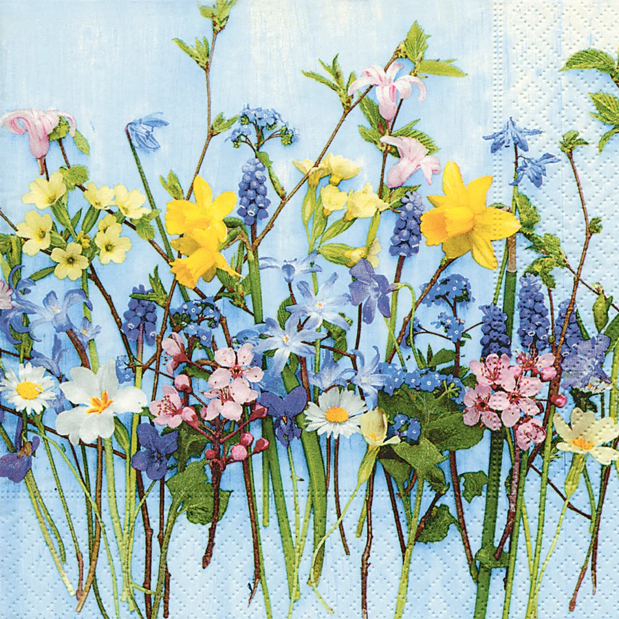 LUNCHEON NAPKIN -  SPRING FLOWERS