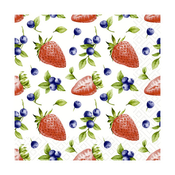 LUNCHEON NAPKIN - STRAWBERRY BLUEBERRY