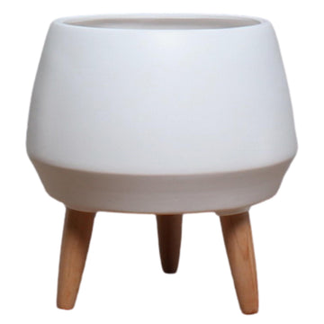NEVE MATTE WH CERAMIC PLANTER