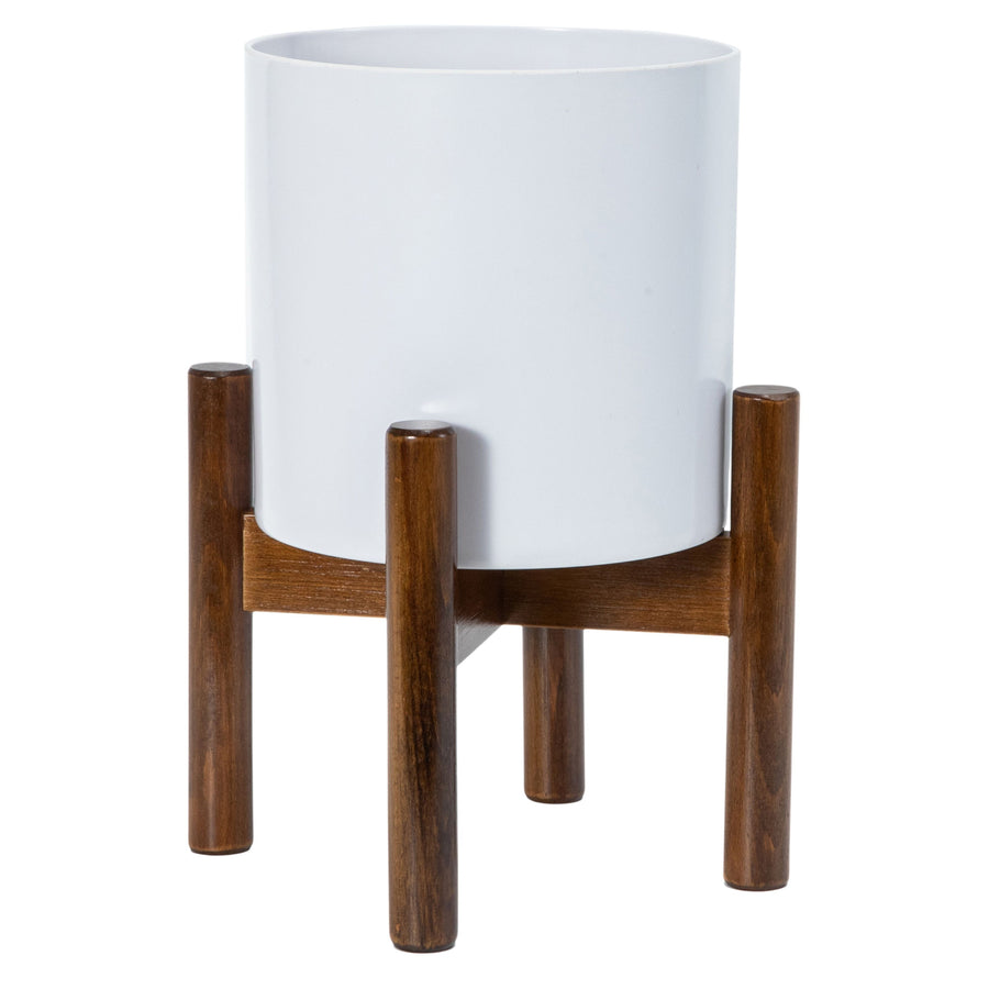 BEECH STAND W/WHITE POT