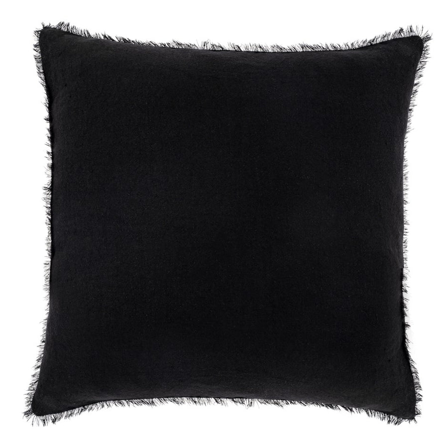 LINA LINEN PILLOW BLACK