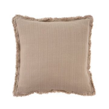 FRAYED EDGE PILLOW FAWN