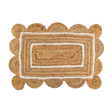 SCALLOPED JUTE RUG