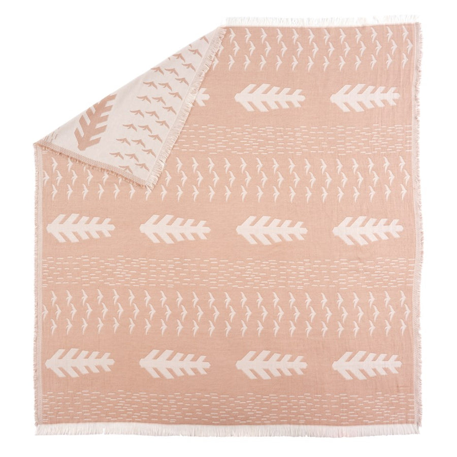 LEAF FOLK ART THROW