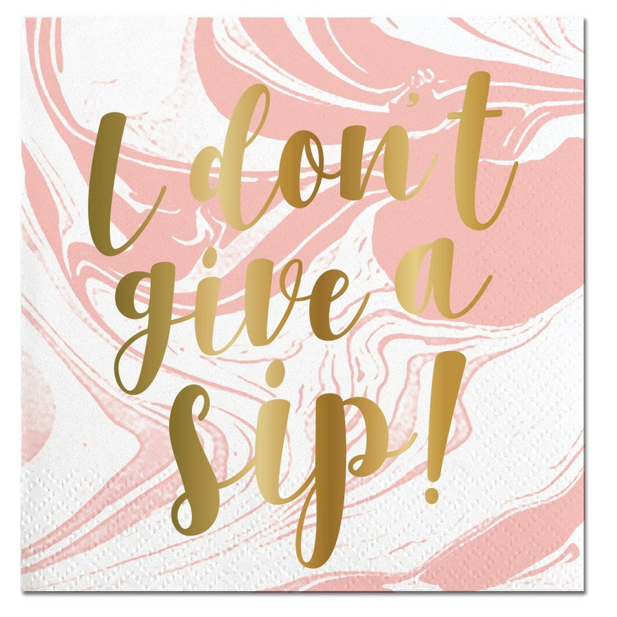 FOIL NAPKIN - I DONT GIVE A SIP