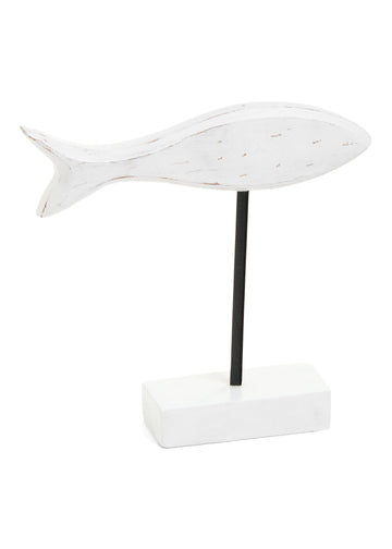 DECO FISH WD/IRN WHITE