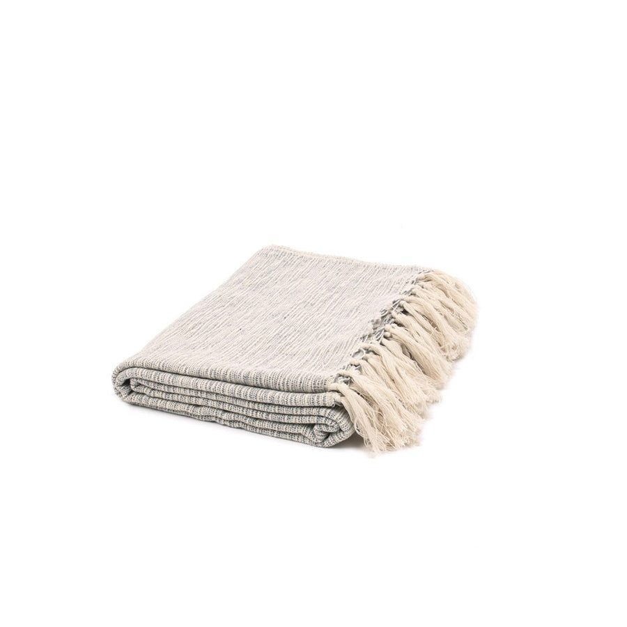 SLUB COTTON THROW GREY