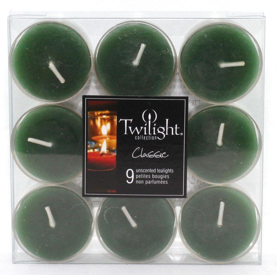 TEALIGHTS - 9 PACK - GREEN