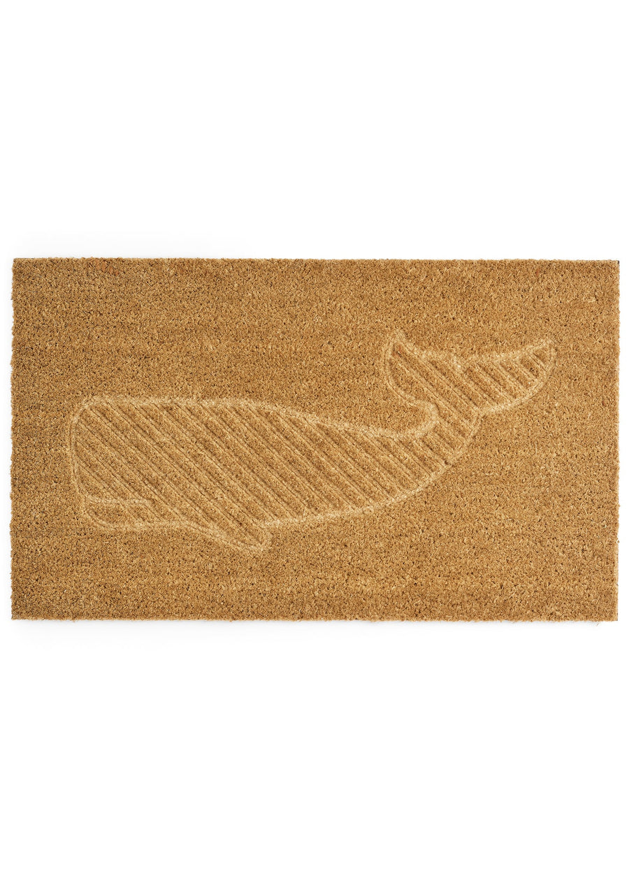 DOORMAT EMB WHALE
