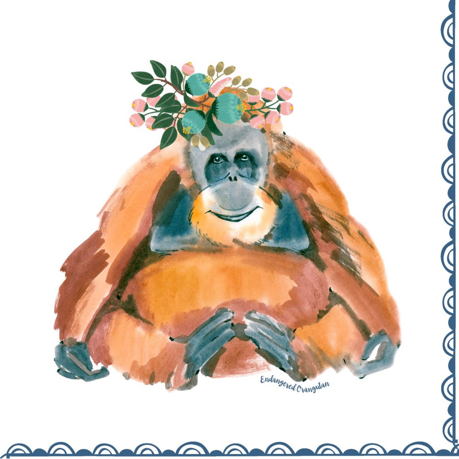 LUNCHEON NAPKIN - ORANGUTAN