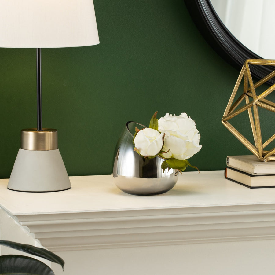 SMOKE MIRROR ANGLED VASE