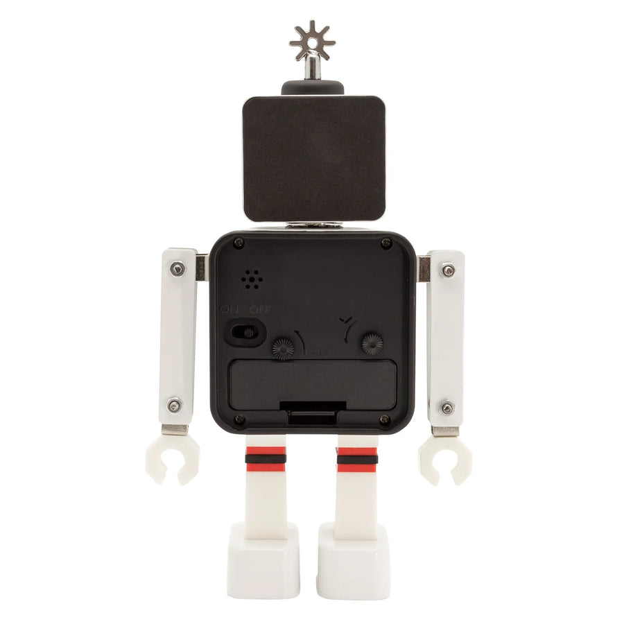 ROBOT ALARM CLOCK WHITE