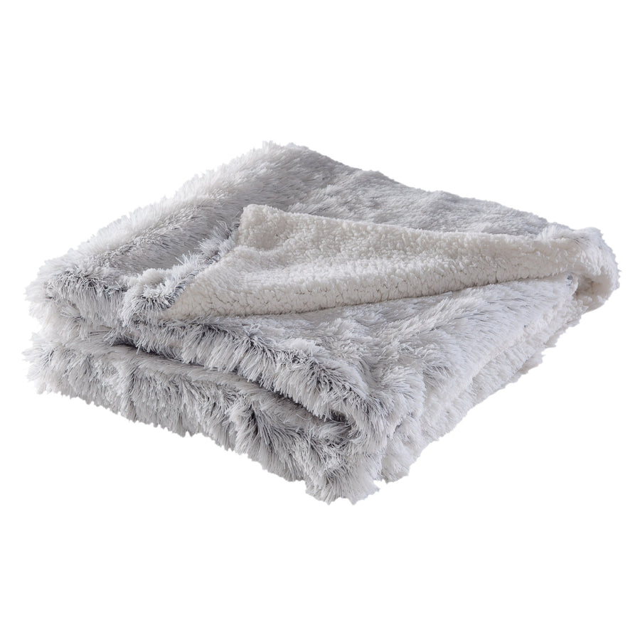 OMBRE FRINGE SHERPA THROW