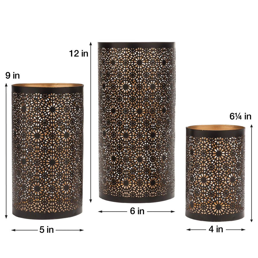 MANDALA HURRICANE CANDLE HOLDER SET