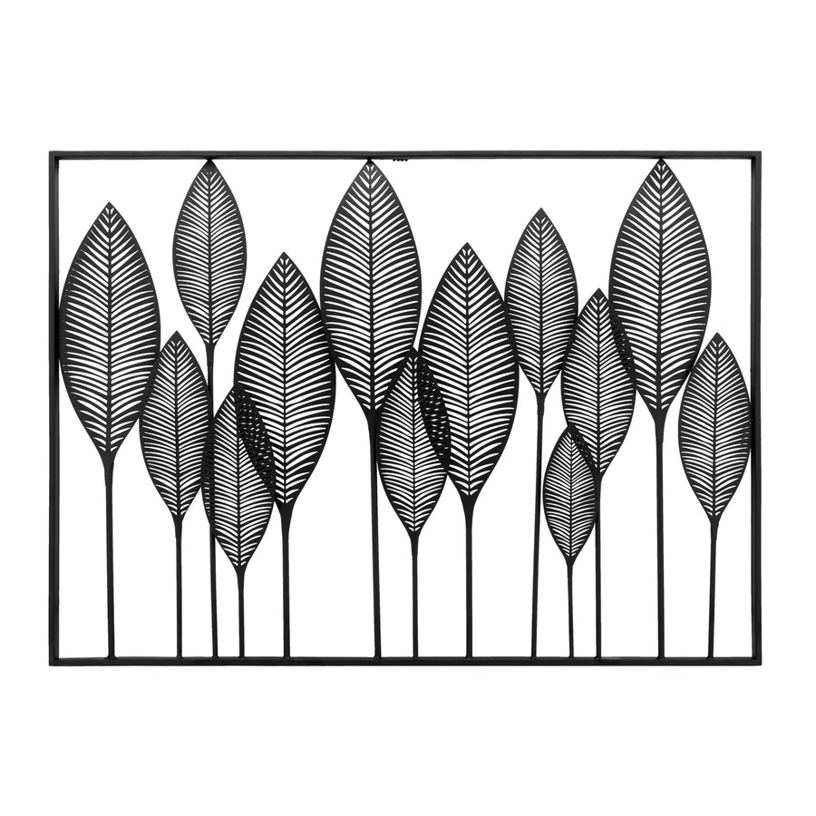 FRAMED LEAF CUTOUT WALL DECOR