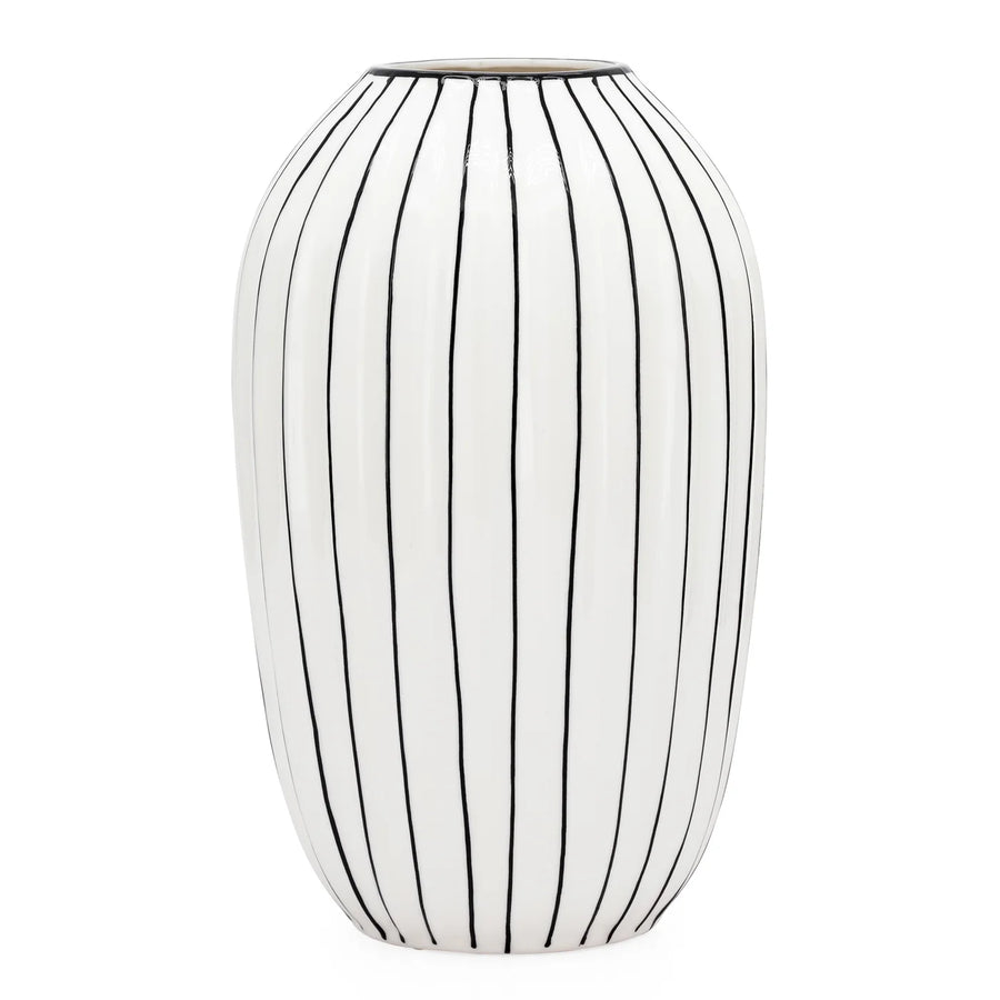 ABSTRACT STRIPED GOURD VASE