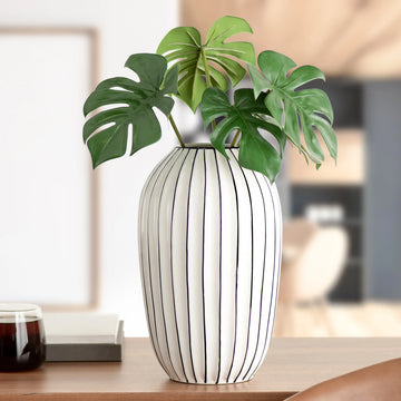 ABSTRACT STRIPED GOURD VASE