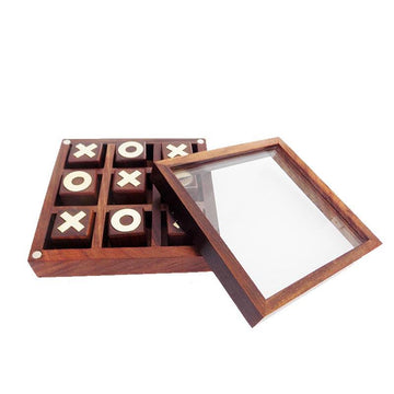 TIC TAC TOE W/GLASS LID