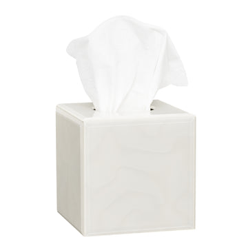 PEARL RIPPLE GLASS TISSUE HOLDER