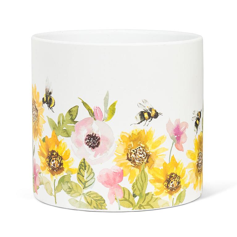 SUNFLOWER AND BEES PLANTER