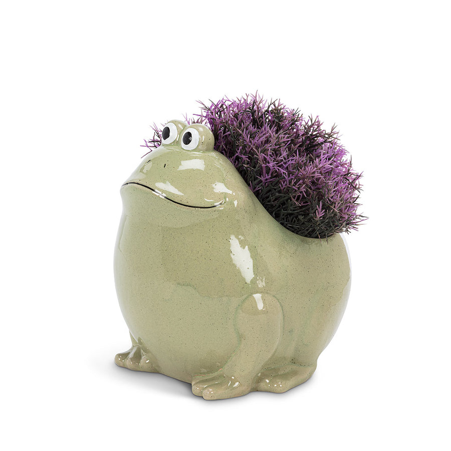 LG SITTING FROG PLANTER