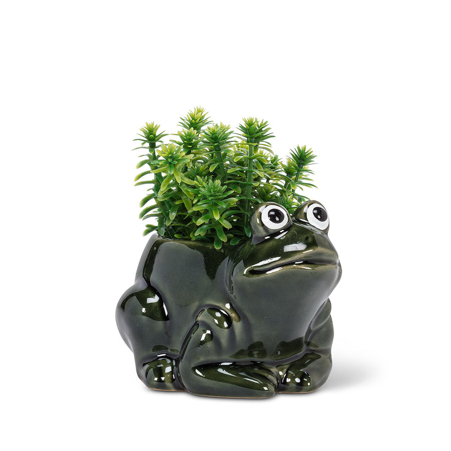 SM CROUCHED FROG PLANTER