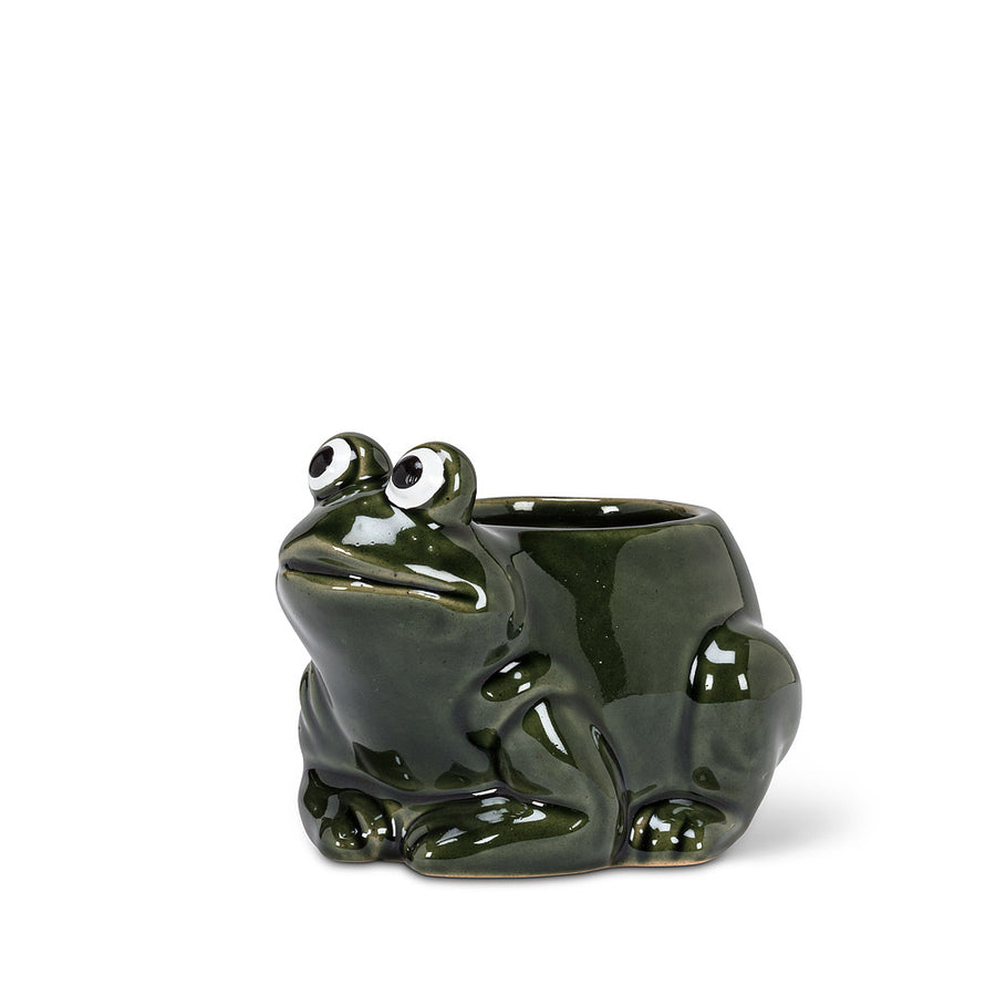 SM CROUCHED FROG PLANTER