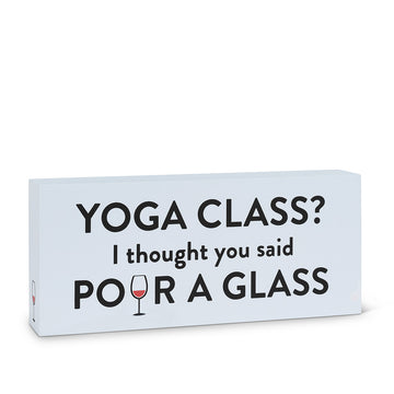 YOGA CLASS BLOCK SIGN