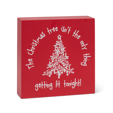 LIT CHRISTMAS TREE BLOCK