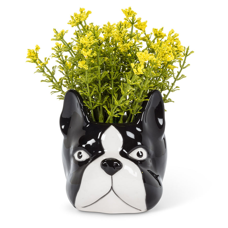 LG DOG HEAD PLANTER