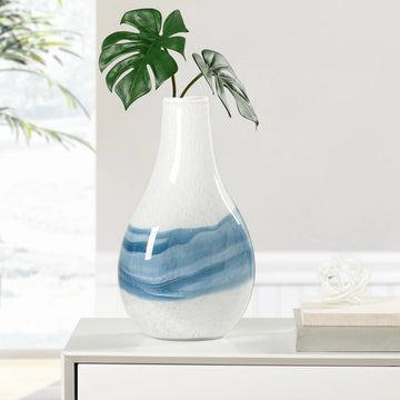 ANDREA SWIRL GLASS BULB VASE