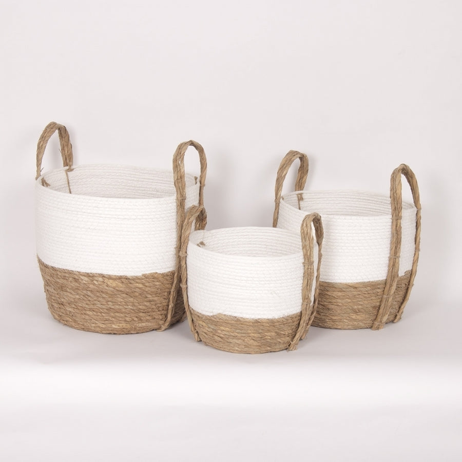 WH/NAT STRAW BASKET