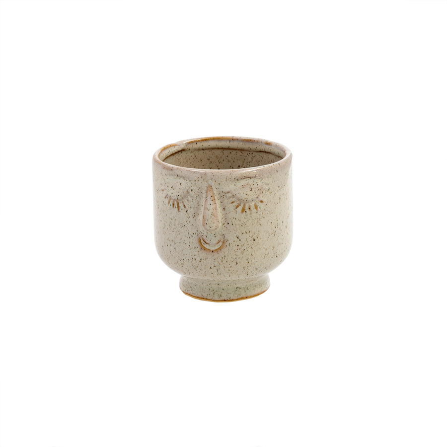 FRIENDLY FACE POT SM - DUNE