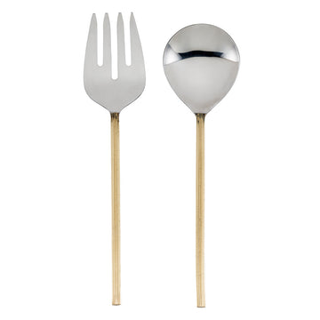 RIB HANDLE SALAD SERVERS