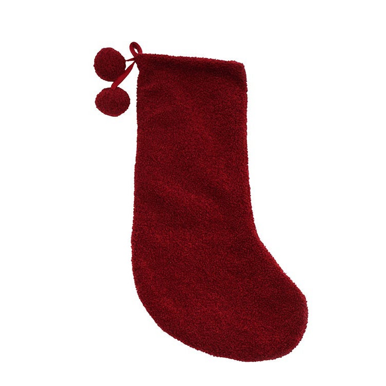 BOUCLE STOCKING CRANBERRY
