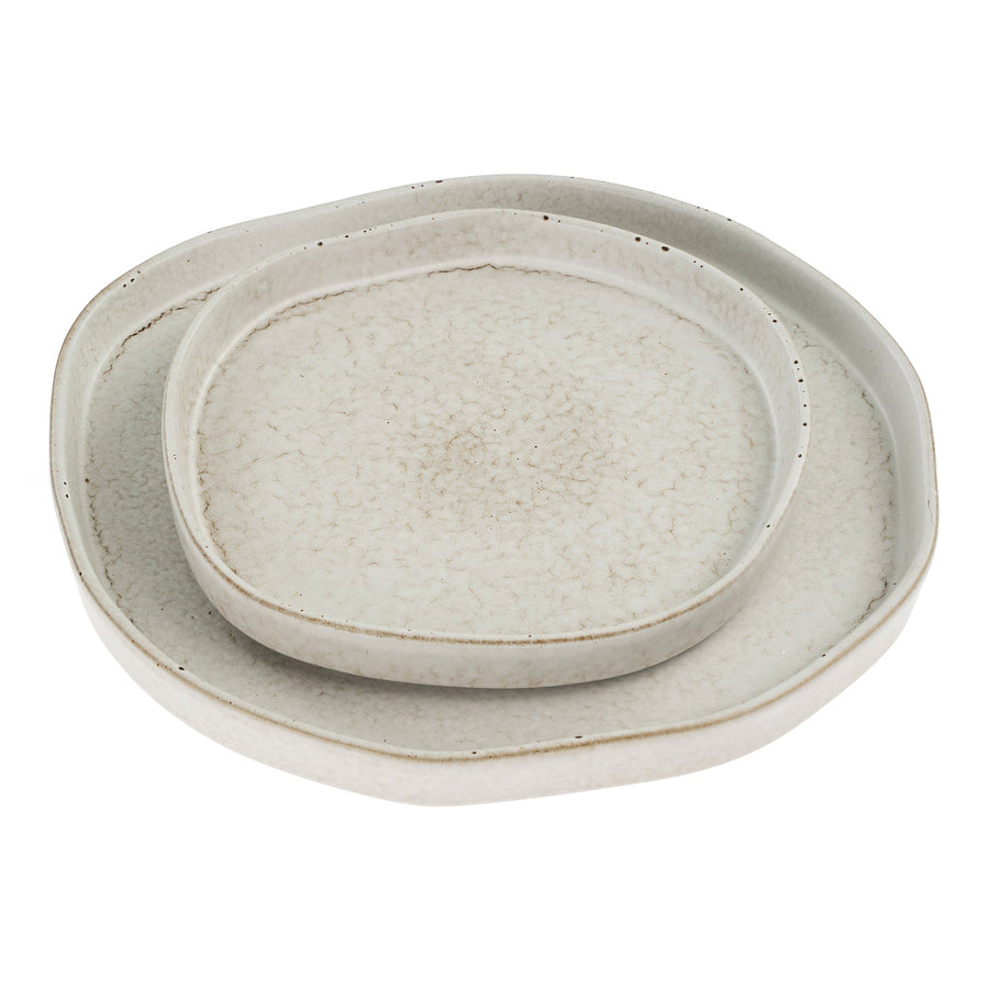 PEBBLE SERVING PLATES SET/2