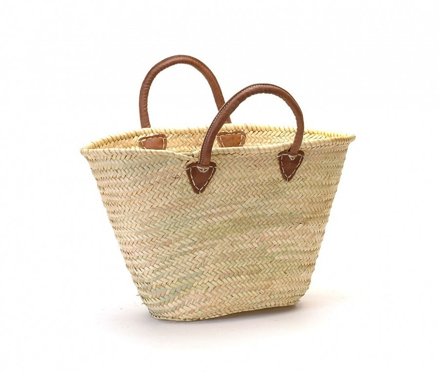 PROVENCE MARKET BAG/LEATHER HANDLES