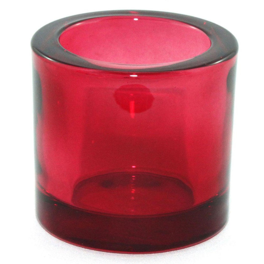 HEAVY GLASS HOLDER - RED