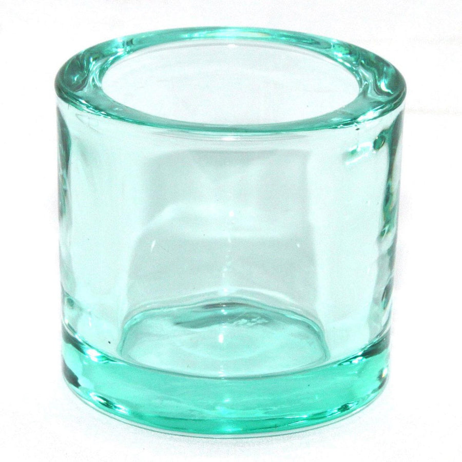 HEAVY GLASS HOLDER - AQUAMARINE
