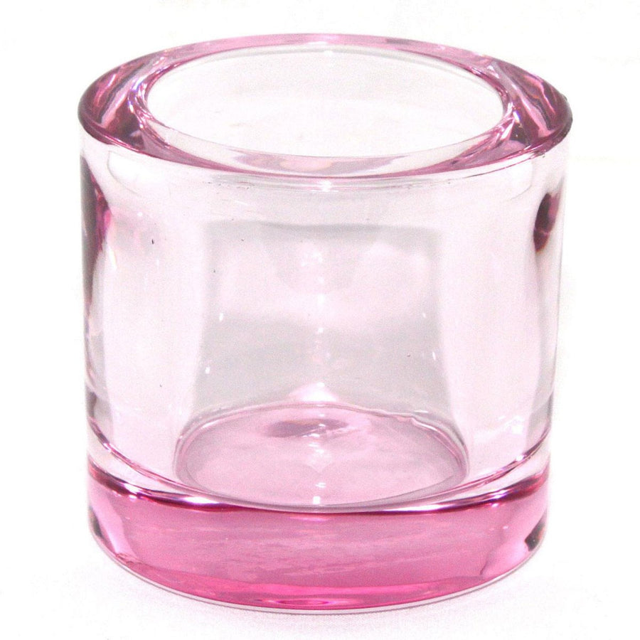 HEAVY GLASS HOLDER - PINK