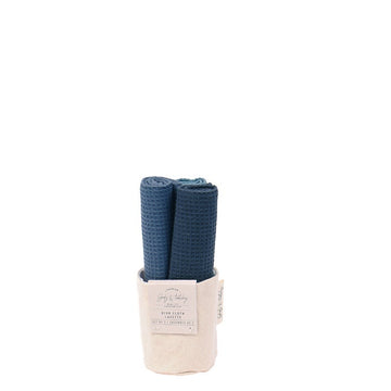 CALVIN DISHCLOTHS/CANVAS TOTE- NAVY