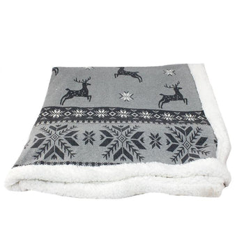 SHERPA THROW GREY DEER