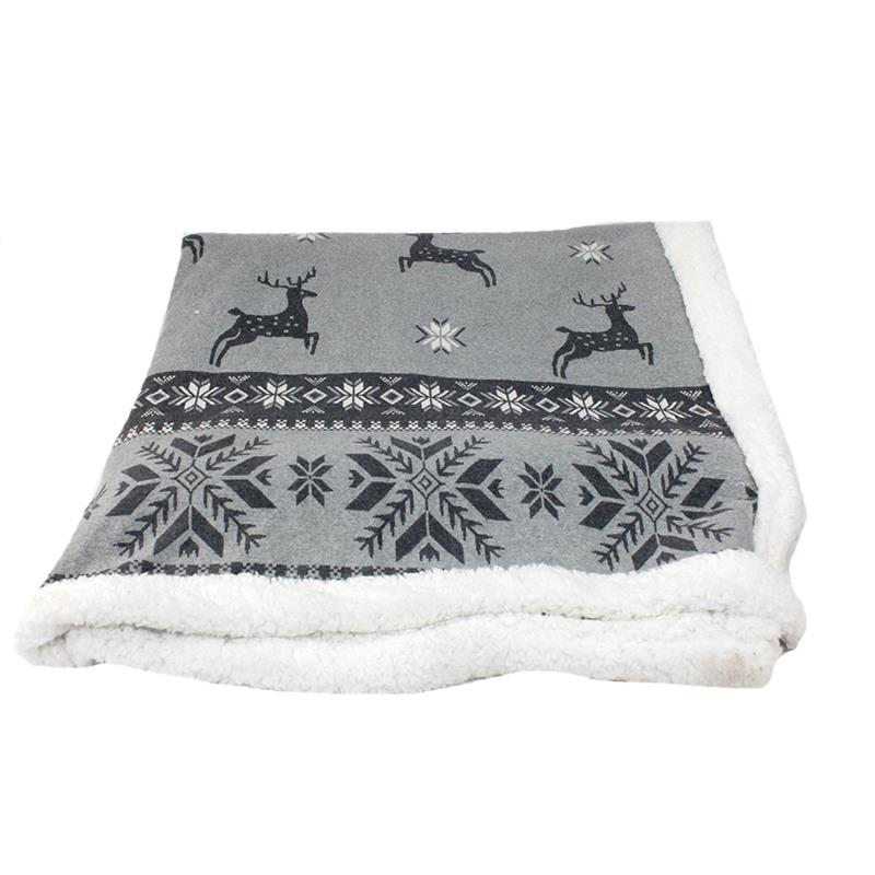 SHERPA THROW GREY DEER