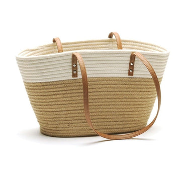 JUTE / WHITE MARKET BAG