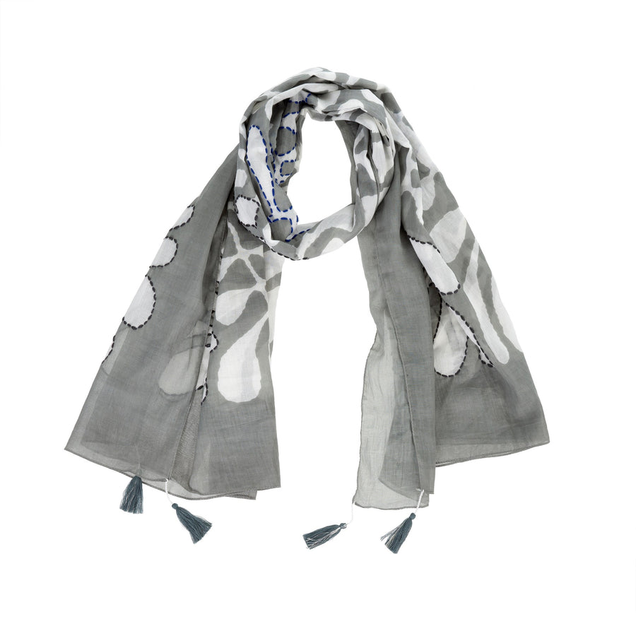 PALMS SCARF - GREY