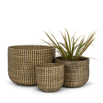 S/3 DEEP BASKETS/PLANTERS