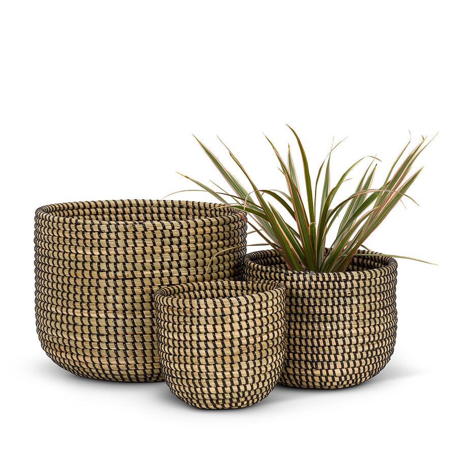 S/3 DEEP BASKETS/PLANTERS